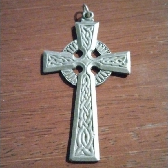 Source Unknown Jewelry - Vintage Celtic Cross Pendant Knotwork